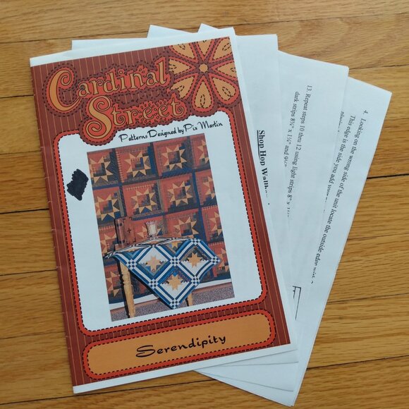 Quilt Sewing Pattern Wall 72"x90" and 27"x39" Log Cabin SawTooth Star - Picture 7 of 7